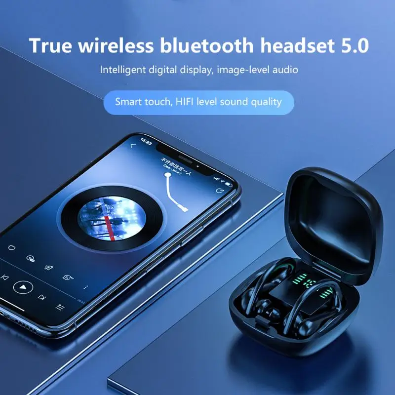 TWS Bluetooth Hovedtelefoner gaming Virksomhed Trådløse Hovedtelefoner støjreducerende 9D HiFi Stereo Sport Headset Med Mic for Xiaomi mp3 3