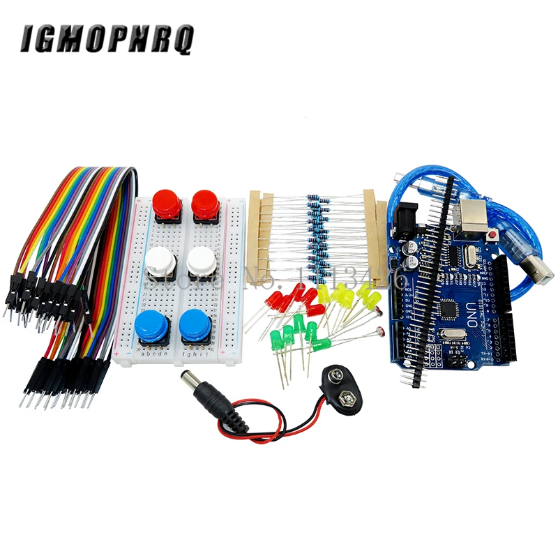 1 sæt Starter Kit UNO R3 mini Breadboard LED jumper ledning-knappen for rduino compatile 0