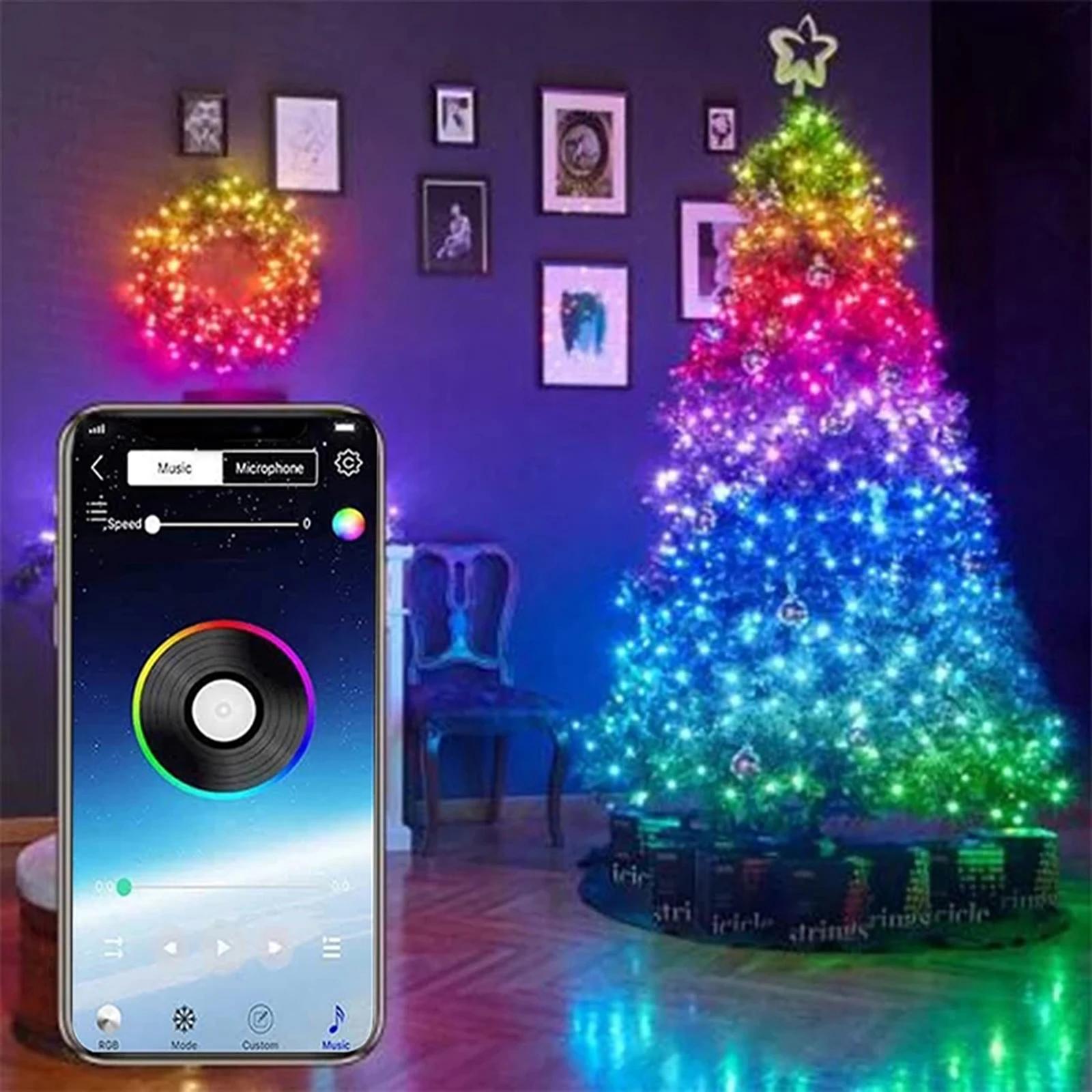 Usb Led String Lys Bluetooth-App Control Smart Garland Twinkly Nye År Jul Hus Værelse Dekoration Udendørs Fairy Lights 3