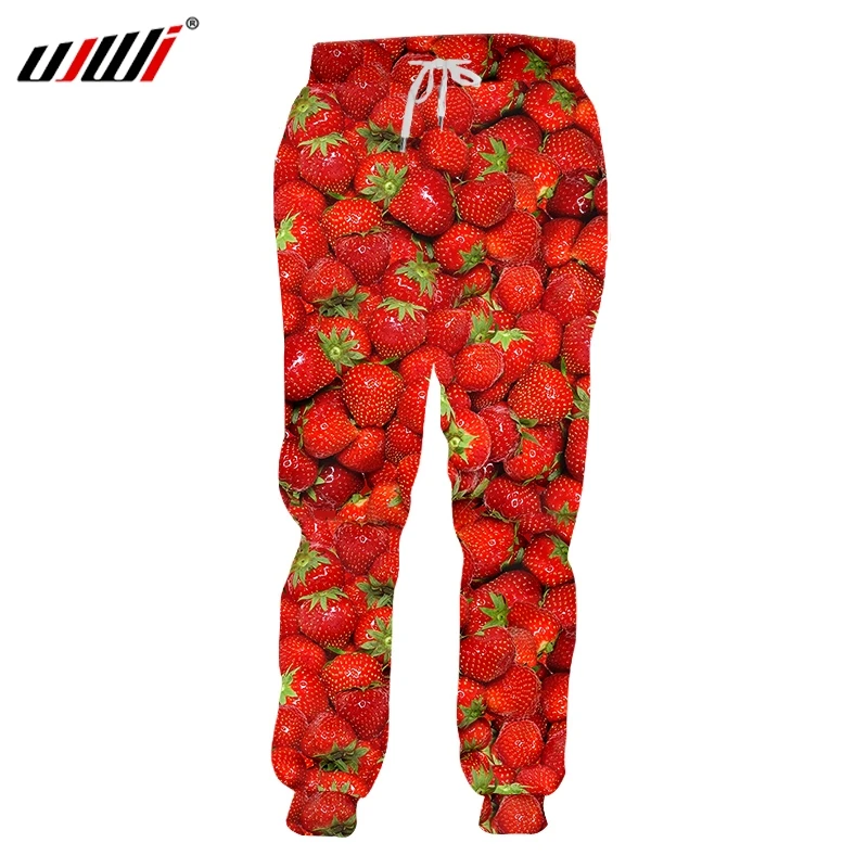 UJWI Nye fashoin frugt 3D-Print Stil bukser Mænd/Kvinder Casual bukser frugt bukser Jordbær Mærke fritid sjovt Tøj 0