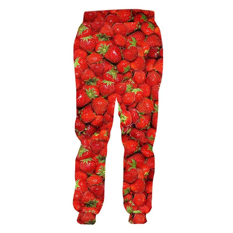 UJWI Nye fashoin frugt 3D-Print Stil bukser Mænd/Kvinder Casual bukser frugt bukser Jordbær Mærke fritid sjovt Tøj 1