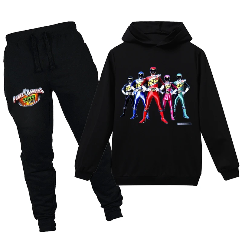 Power Ranger Hættetrøjer Kids Fashion Sweatshirts Børn Hætteklædte T-Shirt Buksetrold Piger Pels Kids Tøj Drenge Casual T-Stykkerne, Sportstøj Sæt 0