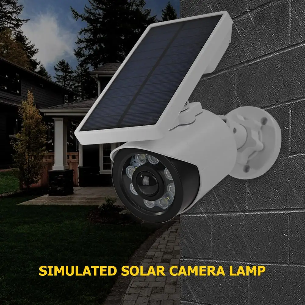EVKVO Sol Dummy Falske Kamera Lys 8 LED Motion Sensor Vandtæt 3 Modes Udendørs Have Sikkerhed Lampe Sikkerhed Fake Kamera 3