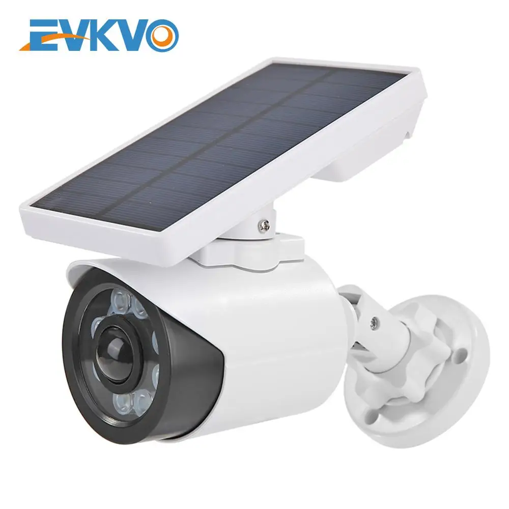 EVKVO Sol Dummy Falske Kamera Lys 8 LED Motion Sensor Vandtæt 3 Modes Udendørs Have Sikkerhed Lampe Sikkerhed Fake Kamera 5