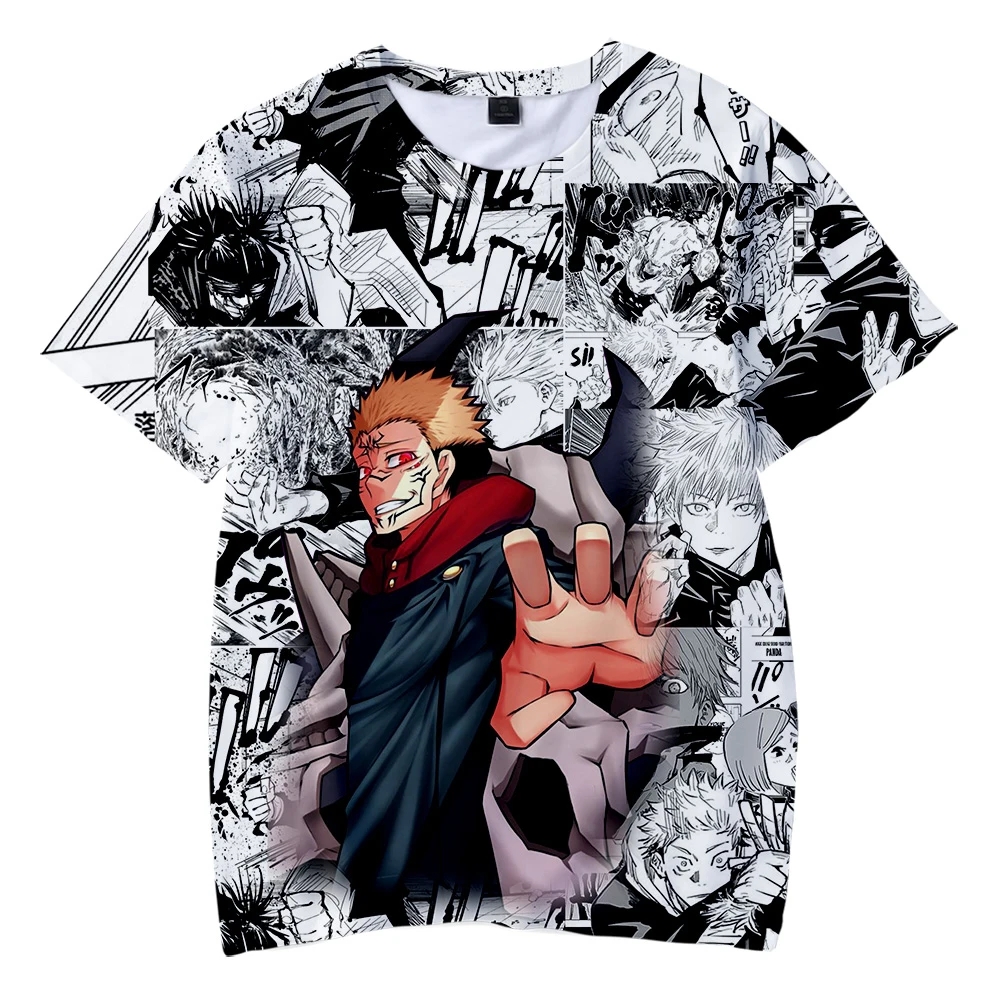 Jujutsu kaisen 3D Printet Børn T-shirts Mode Sommeren kortærmet t-shirt Hot Salg, Børn Casual Streetwear Tøj 3