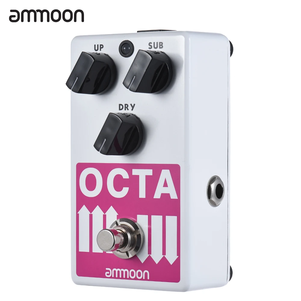 Ammoon OCTA Elektrisk Guitar-Pedal Præcis Polyphonic Octave Generator Guitar-Effekt-Pedal Understøtter SUB/ Oktav OP, og Tør Signal 2