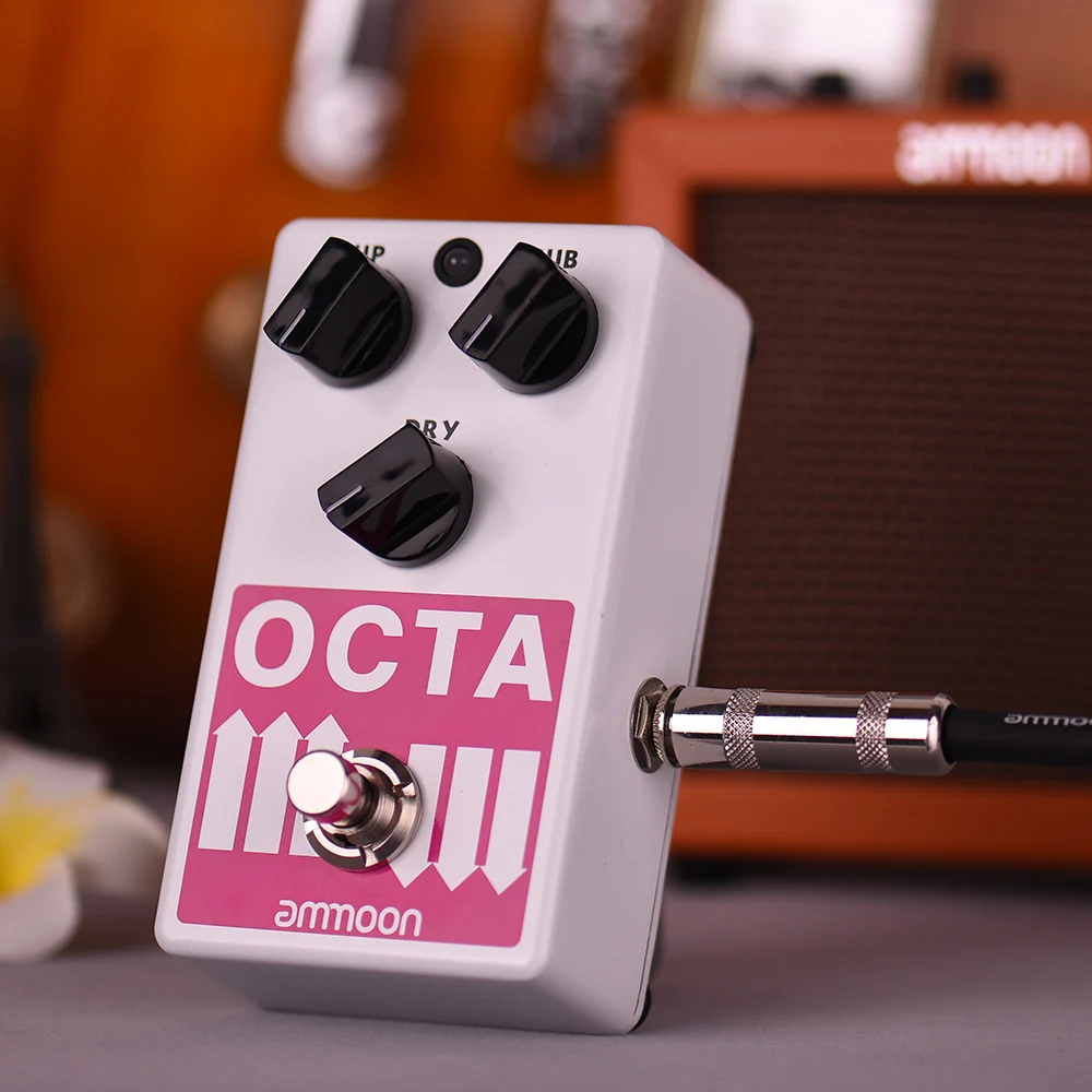 Ammoon OCTA Elektrisk Guitar-Pedal Præcis Polyphonic Octave Generator Guitar-Effekt-Pedal Understøtter SUB/ Oktav OP, og Tør Signal 5