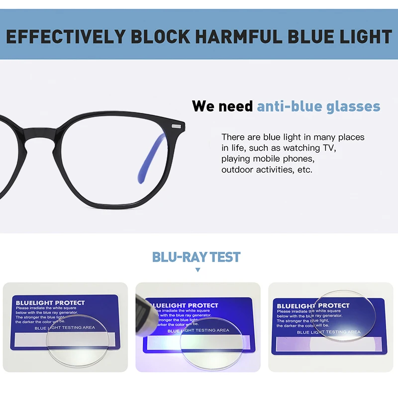 AOFLY Runde Blå Lys Briller til Mænd, Kvinder Legering Templet Optiske Briller Frame Mode Computer-Briller 2020 Nærsynethed Briller 0