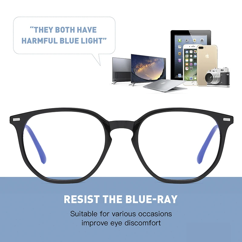 AOFLY Runde Blå Lys Briller til Mænd, Kvinder Legering Templet Optiske Briller Frame Mode Computer-Briller 2020 Nærsynethed Briller 1
