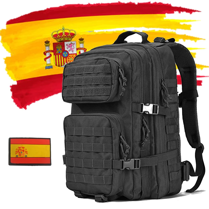 Spanien Flag Taktisk Rygsæk Militære Mænd Hær Bag Overfald, Angreb Udendørs Camping Rejser Klatring, Fiskeri, Jagt Mochila Taske 5