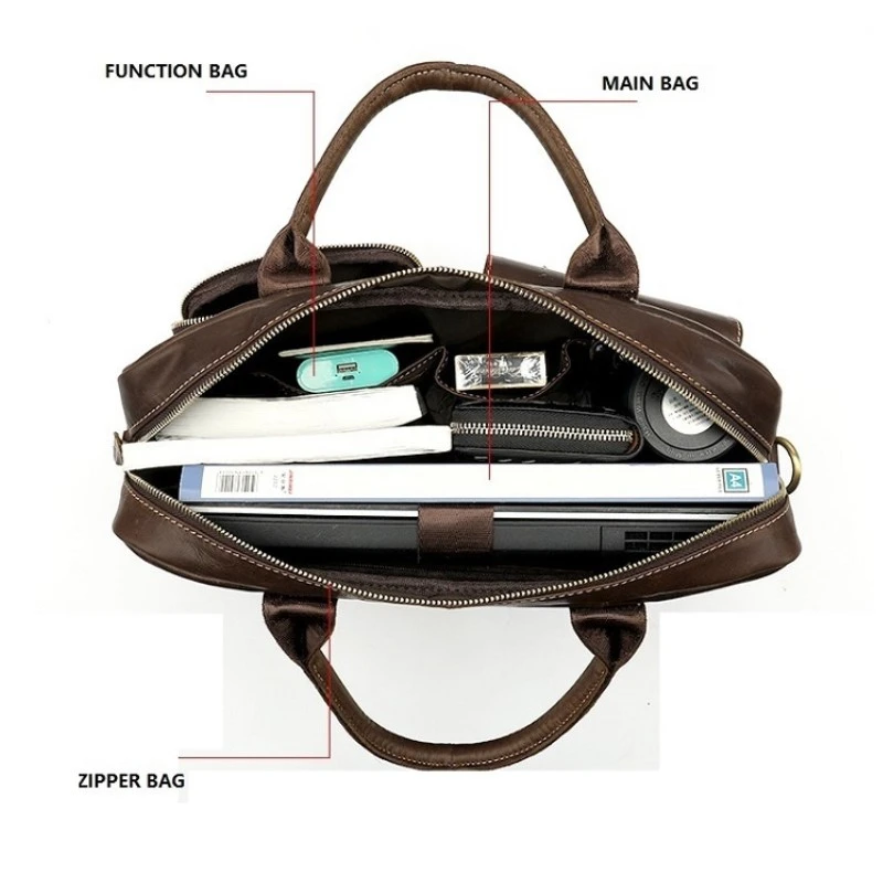 Mænds rejsetaske taske mænds ægte Læder laptop taske kontor tasker for mænd business porte dokument rejsetaske taske 4