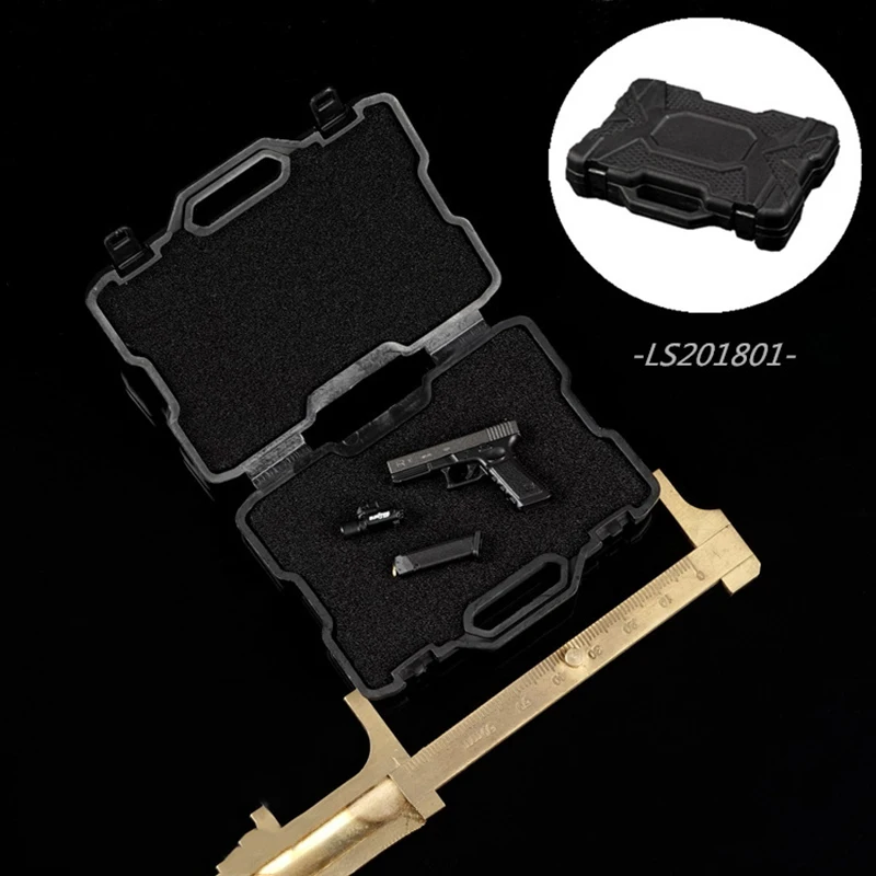 1/6 Figur Våben Hard Case Riffel Kuffert Plast Oplagring Rubrik Model Sikkerhed Tilbehør På lager 1