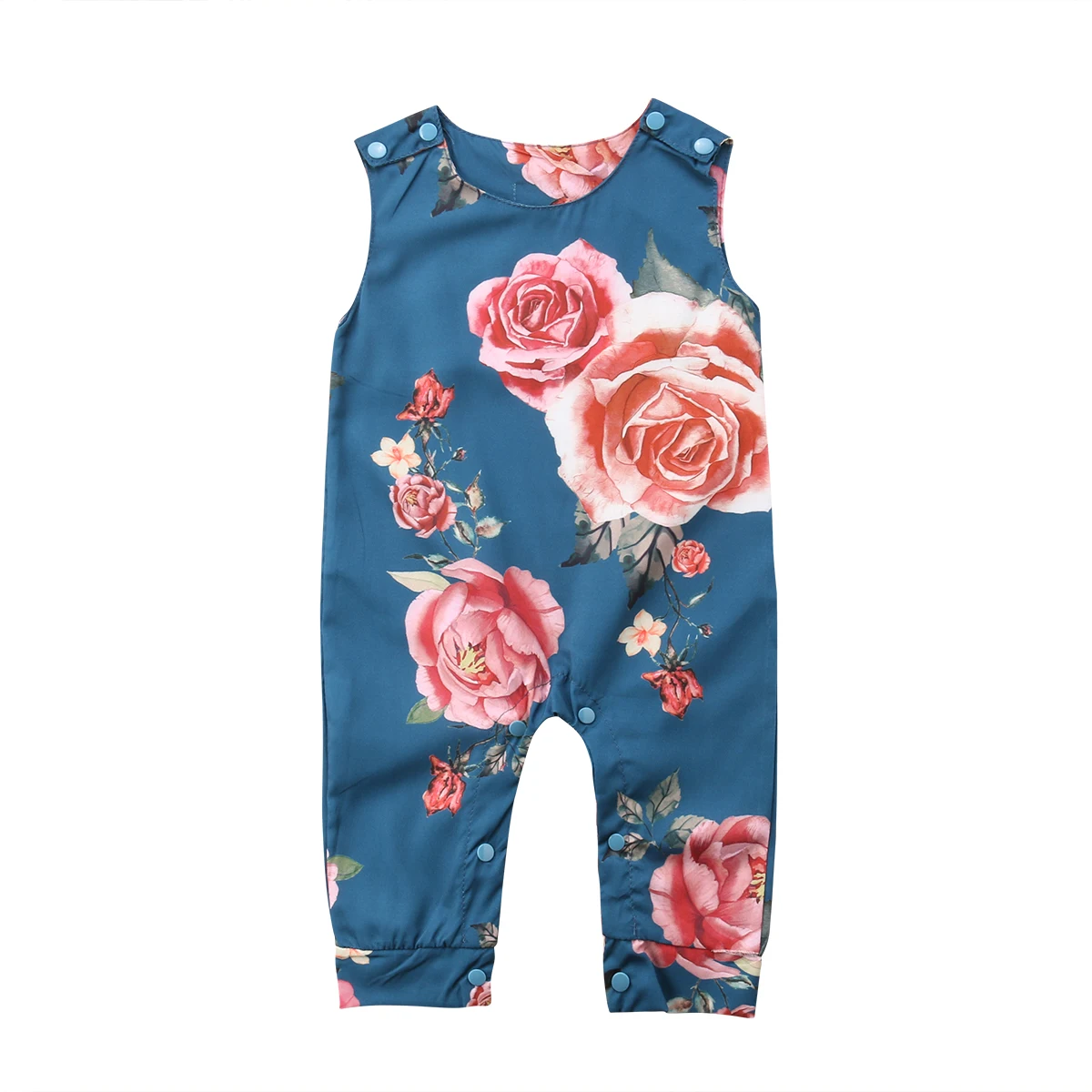 Mode Nyfødte Baby Piger Blomster Romper Buksedragt Playsuit Tøj Tøj 2