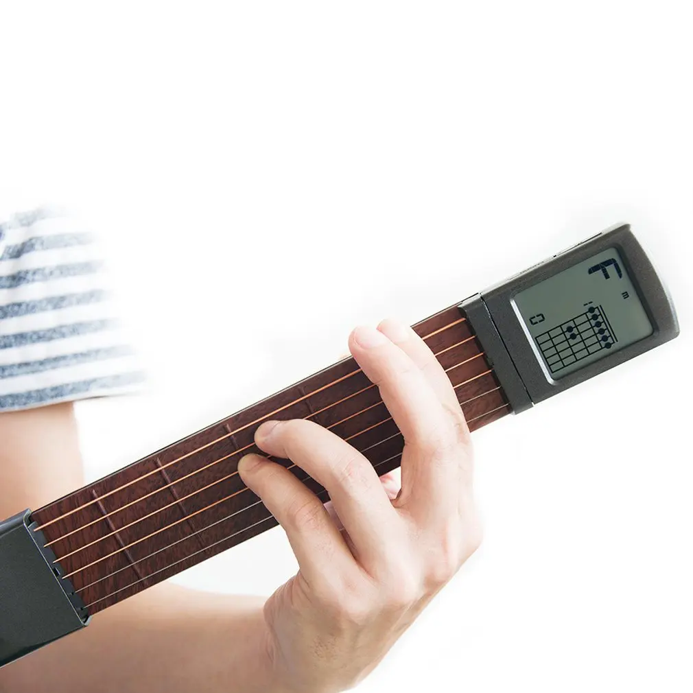 Pocket Guitar Træ+Plast Bærbare Med Skærm, Finger, Exerciser Tog Praksis Værktøj For Begyndere 1