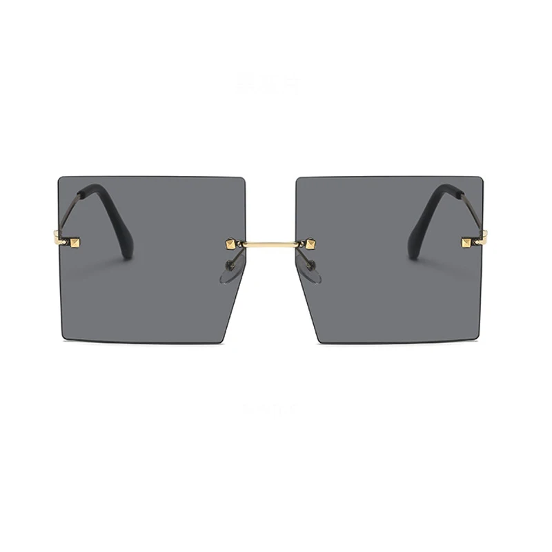 Stor Vintage Designer Square Solbriller Overdimensionerede 2020-brillerne Brune Nuancer Briller Populære Uindfattede Solbriller Kvinder mænd 5