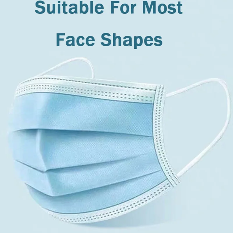 100pcs Børn Maske Disponibel ansigtsmaske 3 Lags Filter Anti Støv Smelter Blæst Mund Maske til Børn Barn Ørekrog Beskyttende Maske 2