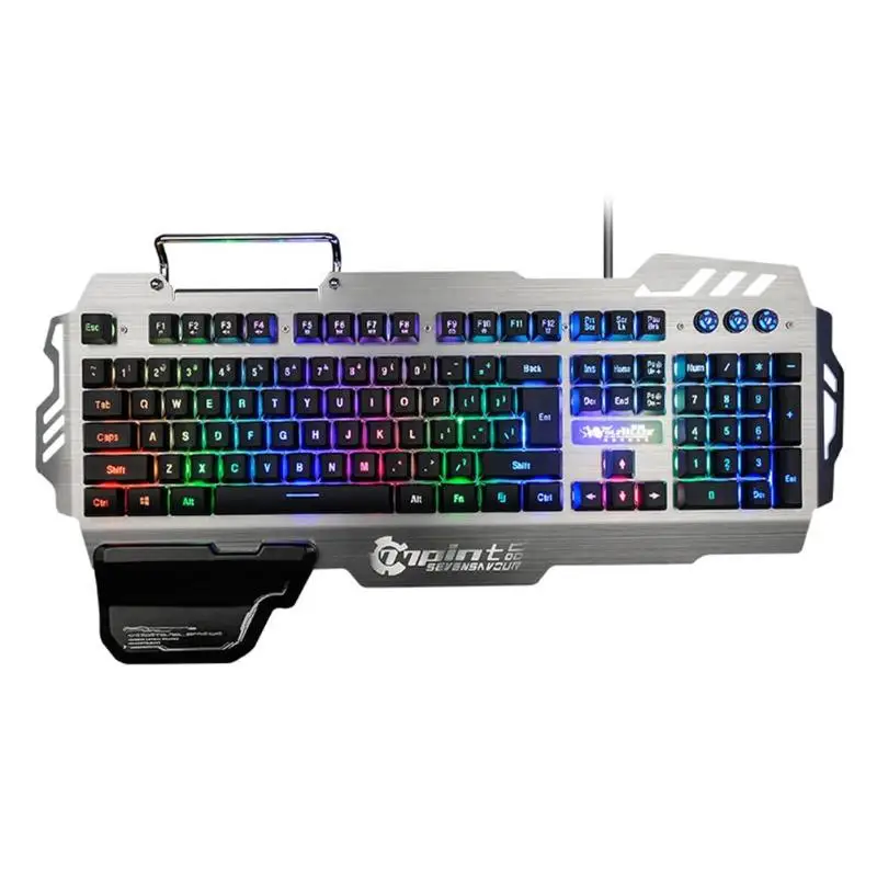 PK-900 Gaming Tastatur, Flerfarvet RGB-Baggrundsbelysning Mekanisk Føler Computer Tastatur Anti-Ghosting Ergonomi for PC Laptop, Desktop 0