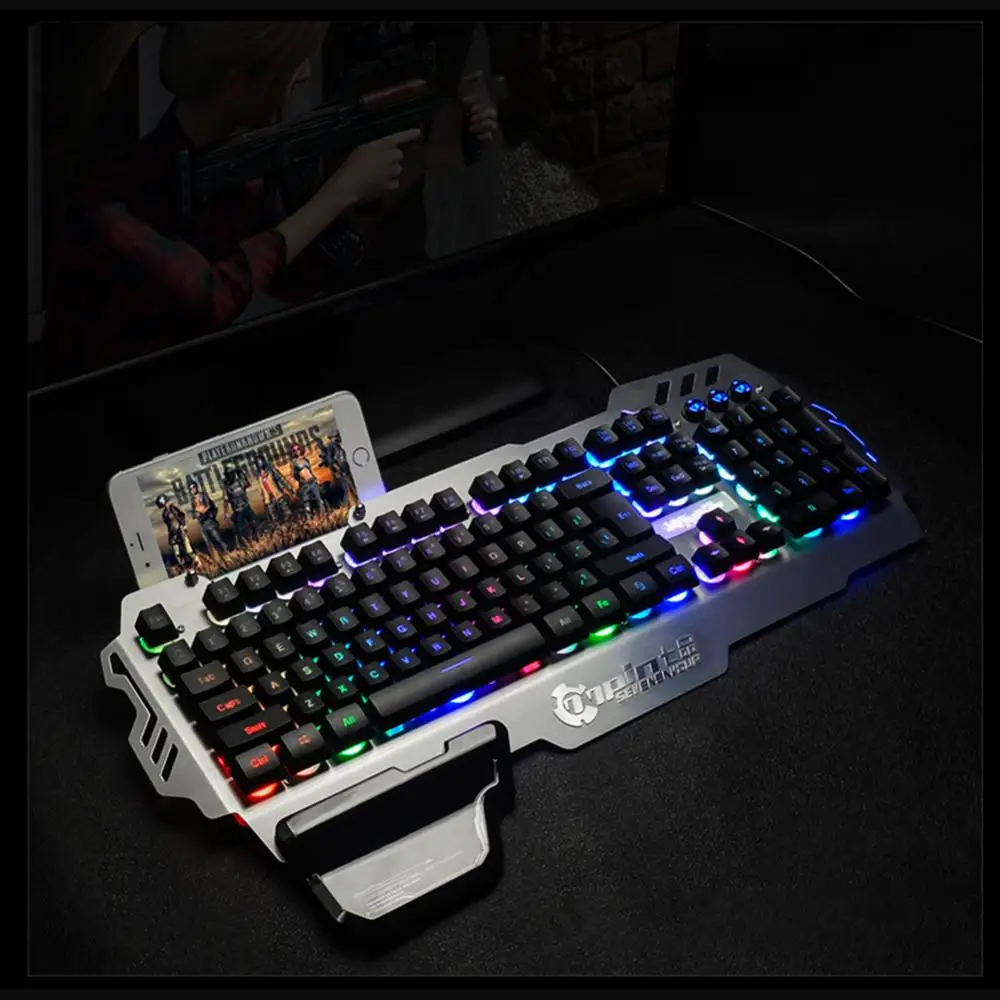 PK-900 Gaming Tastatur, Flerfarvet RGB-Baggrundsbelysning Mekanisk Føler Computer Tastatur Anti-Ghosting Ergonomi for PC Laptop, Desktop 1