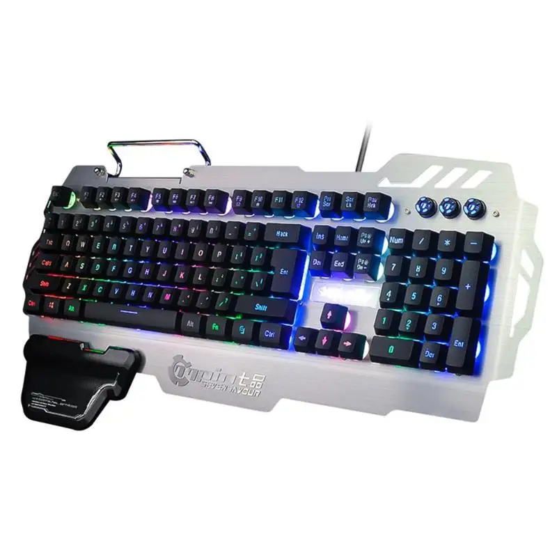 PK-900 Gaming Tastatur, Flerfarvet RGB-Baggrundsbelysning Mekanisk Føler Computer Tastatur Anti-Ghosting Ergonomi for PC Laptop, Desktop 2