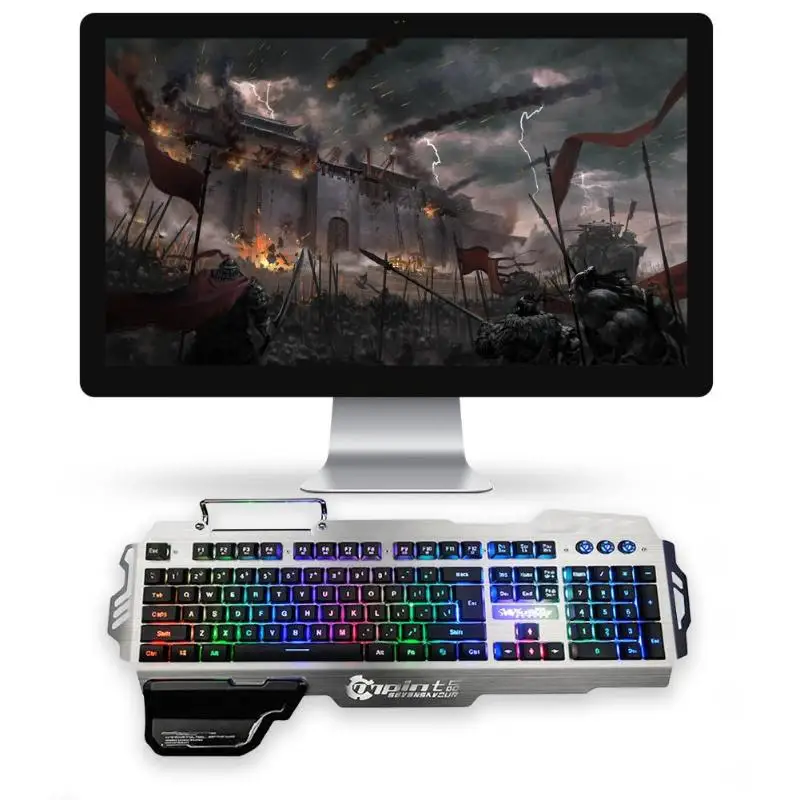 PK-900 Gaming Tastatur, Flerfarvet RGB-Baggrundsbelysning Mekanisk Føler Computer Tastatur Anti-Ghosting Ergonomi for PC Laptop, Desktop 4