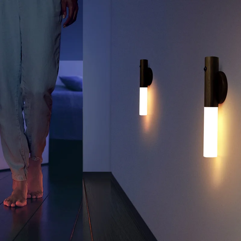 Trådløse LED dørlås Lys Auto Sensor bevægelsessensor Lampe Køkken Trappe Intelligent Væggen Nat Varmt Lys USB-Genoplade 1