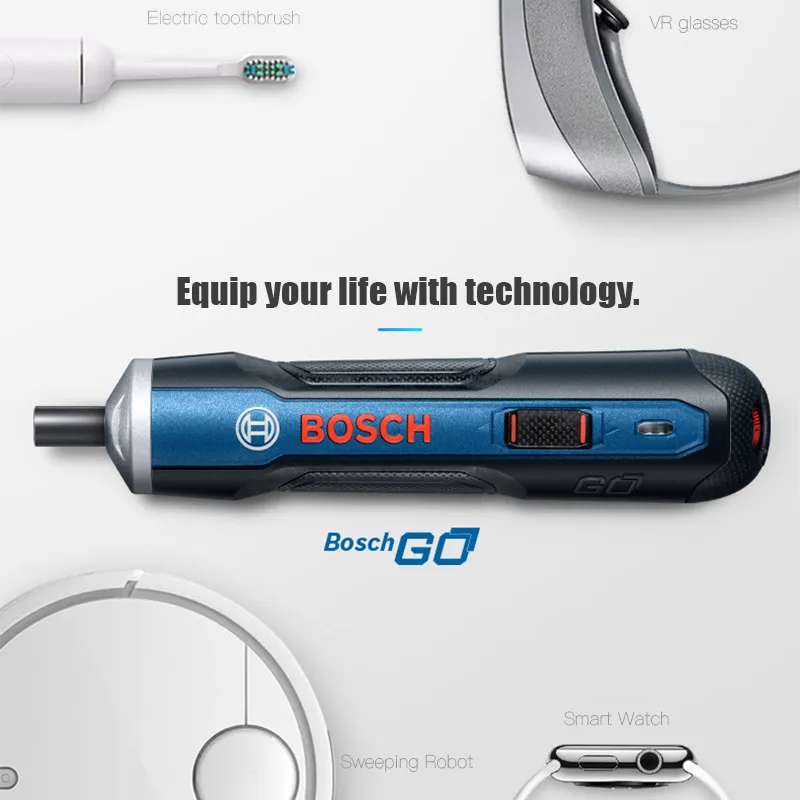 Brand Originale BOSCH GO Mini Elektrisk Skruetrækker 3,6 V lithium-ion Batteri Genopladeligt Akku-Bore med boremaskine bits kit 2