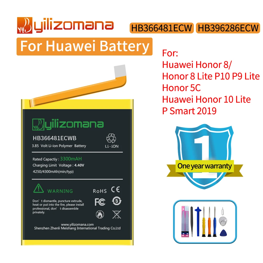 YILIZOMANA Orginal Telefonens Batteri HB366481ECW HB396286ECW Til Huawei honor 8/ære 8 lite P10 P9 Lite ære 5C S Smart 2019 3