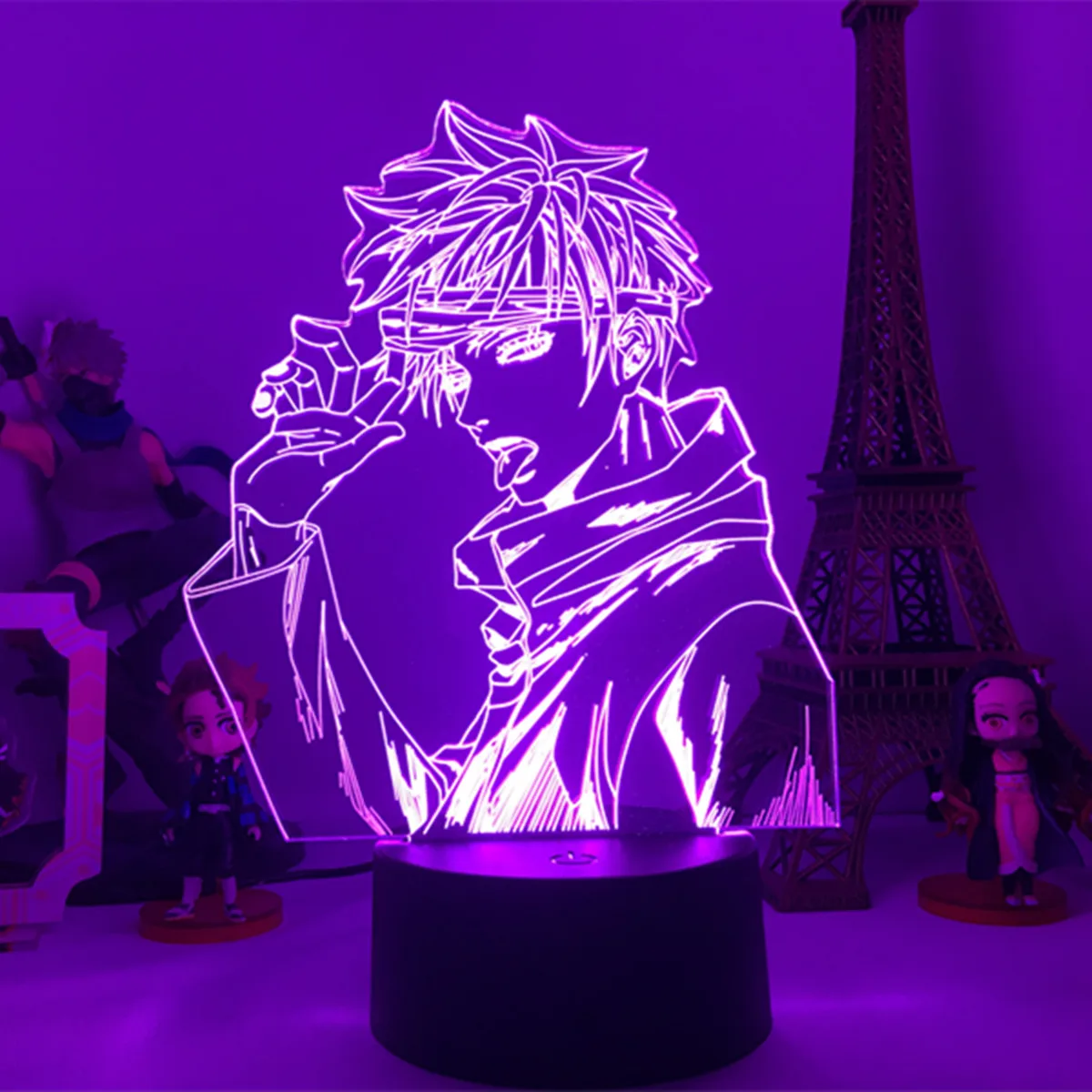 Anime Lampe Satoru Gojo Jujutsu Kaisen Led Nat Lys i Fødselsdagsgave Jujutsu Kaisen Nightlight Satoru Gojo Lampe Drop Shipping 0