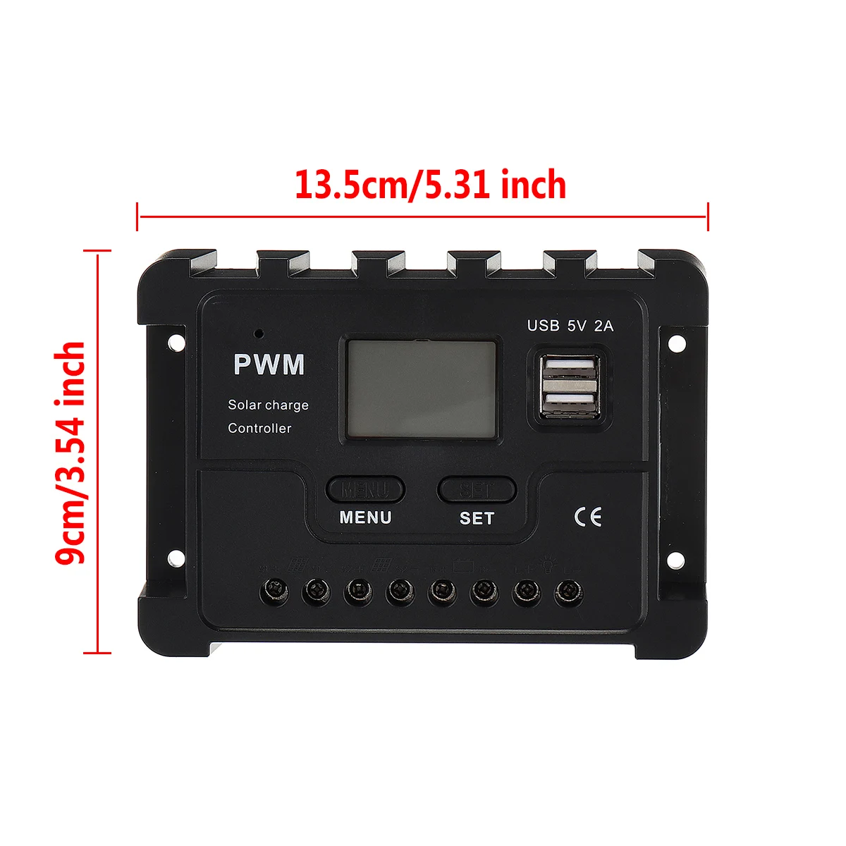 10A/20A/30A PWM-Controller Sol Opladning Regulator 12V 24V Automatisk LCD-Skærmen-Controller med Belastning Dual USB 3