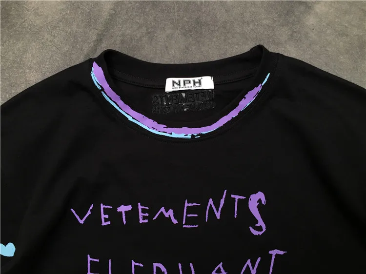 Ny Nyhed 2019 Mænd VETEMENTs Elephant T-Shirts T-Shirt Hip Hop Skateboard Street Bomuld T-Shirts, Tee Top kenye S-XXL #K15 0