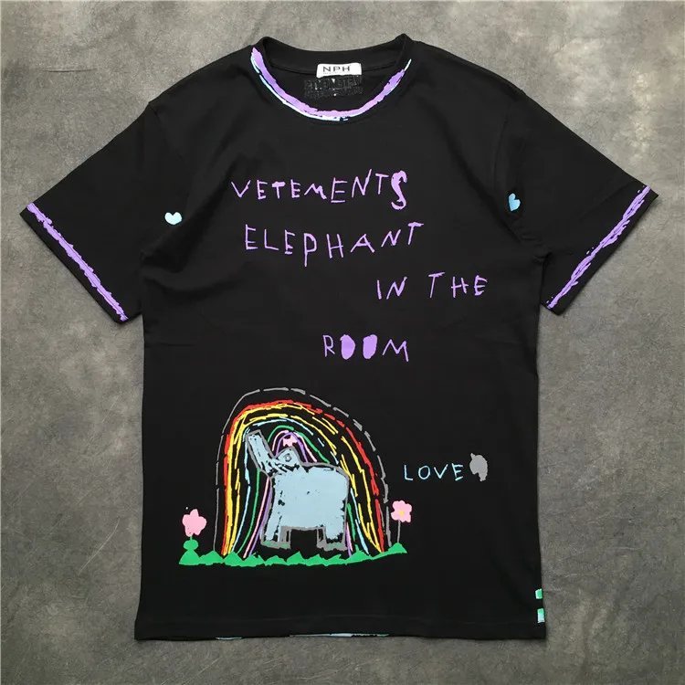 Ny Nyhed 2019 Mænd VETEMENTs Elephant T-Shirts T-Shirt Hip Hop Skateboard Street Bomuld T-Shirts, Tee Top kenye S-XXL #K15 3