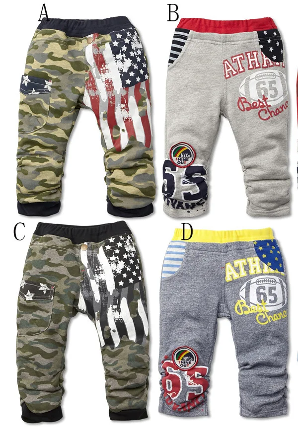 Hot sælger size90~110 børn barn 2019 tøj børn bukser til drenge bukser camouflage bukser Nationale flag 0
