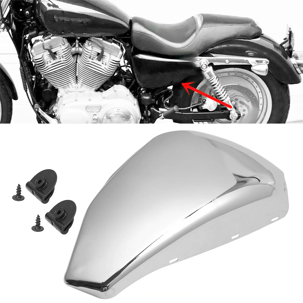 Venstre Side Batteri Cover Passer Til Harley Sportster XL883 1200 Jern Custom Motorcykel 2004-2013 3