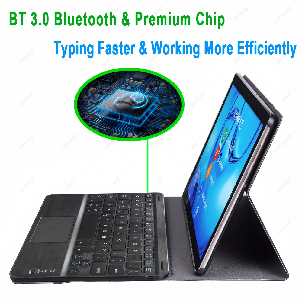 For Huawei Mediapad M5 10 Pro 10.8 CMR-AL19 CMR-W19 Tilfældet med Touchpad Keyboard Aftageligt Bluetooth Læder Tablet Cover Shell 5