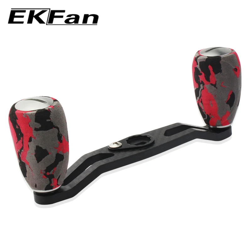 EKFan Nye 105mm 7*4mm Carbon Fiber fiskehjul Håndtere EVA Knop Camouflage Series Til Rocker Spinning Hjul Håndtag 2
