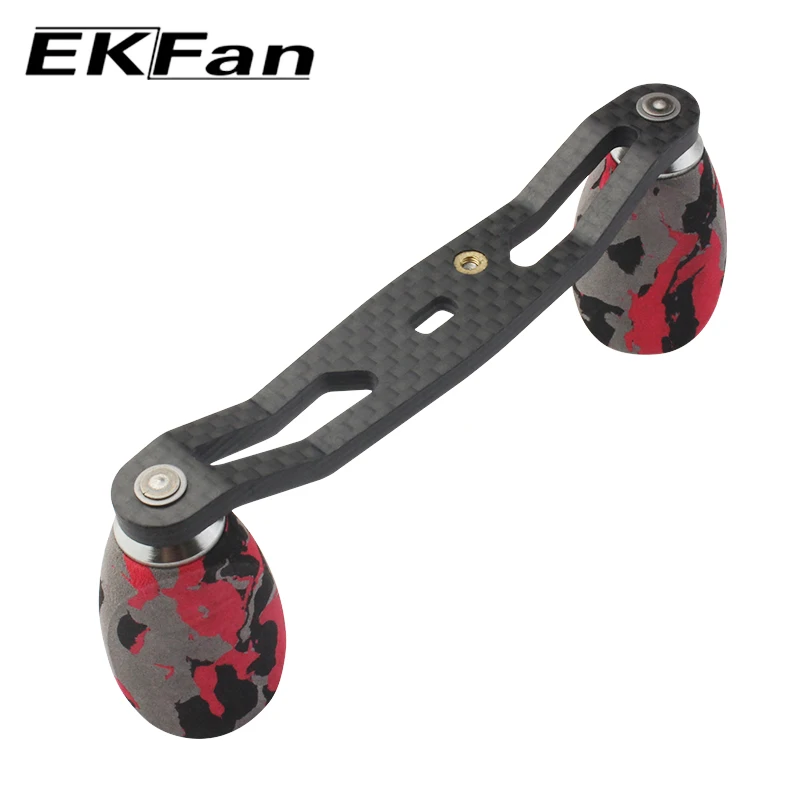 EKFan Nye 105mm 7*4mm Carbon Fiber fiskehjul Håndtere EVA Knop Camouflage Series Til Rocker Spinning Hjul Håndtag 3