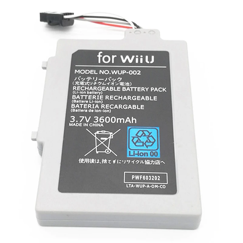 3600mAh Genopladeligt Batteri Pack til Nintendo Wii U Gamepad-Controlleren joysticket Udskiftning Li-ion Batteri Til Wii U GamePad 3