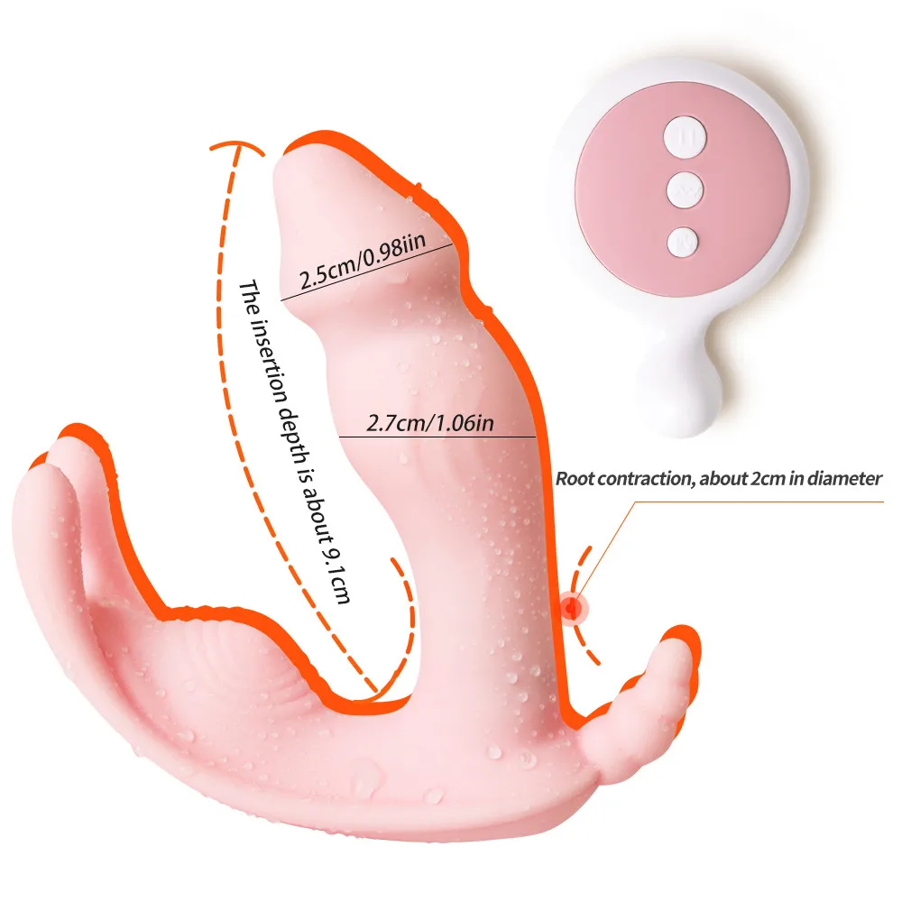 Bærbare Vibrator, Trådløst fjernbetjent sexlegetøj Trusser Vibratorer til Kvinder Klitoris Stimulator Dobbelt Stimulation 1