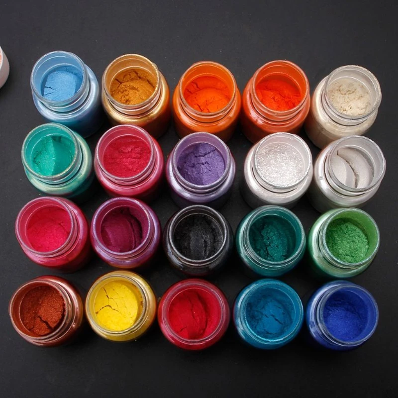 32 Farver Kosmetiske Klasse Perlemors Naturlige Glimmer Mineral Pulver Epoxy Harpiks Farve Pearl Pigment DIY Smykker Håndværk Gør Accesso 3