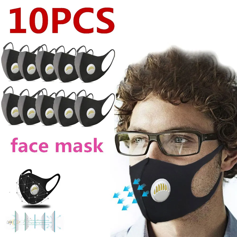 10stk Mænd/kvinder Maske Høj Effektivitet Filtrering Åndbar Komfortable Effektiv Barriere Glat Respirator Frisk Sæt På Lager 3