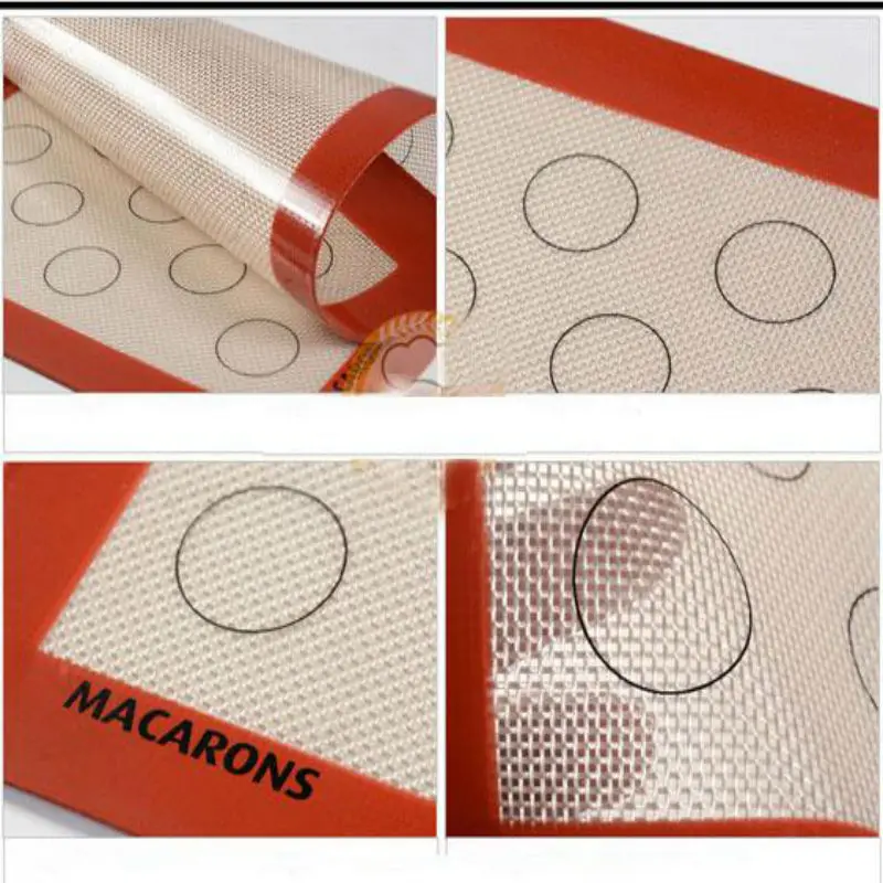 Macaron Silikone Bage-Mat Non stick 28 LG Cirkel Macaroon Køkken Dejen mat Liner Værktøj Til Kage Bageforme Wienerbrød Tilbehør 1