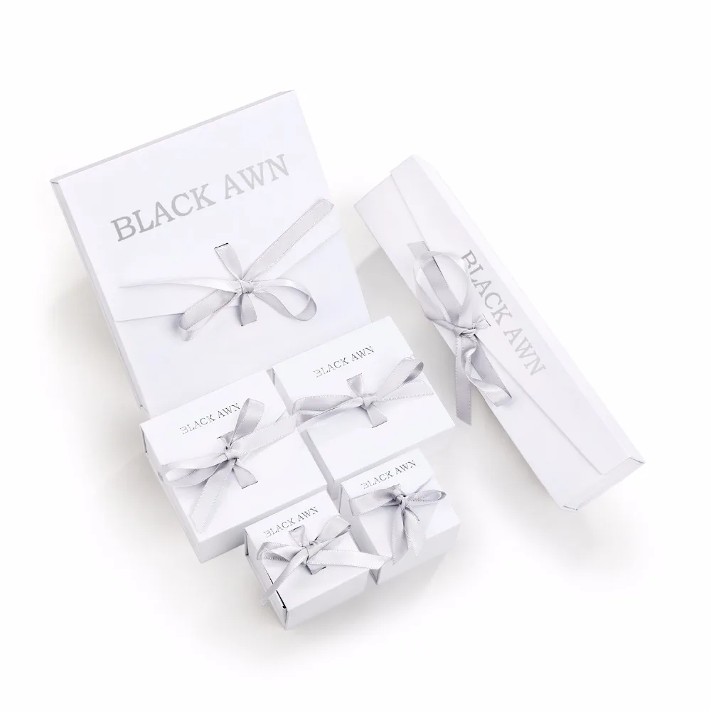 [BLACK AWN] Ren 925 Sterling Sølv Finger Ring Smykker, Trendy Vand-drop forlovelsesringe for Kvinder G097 2