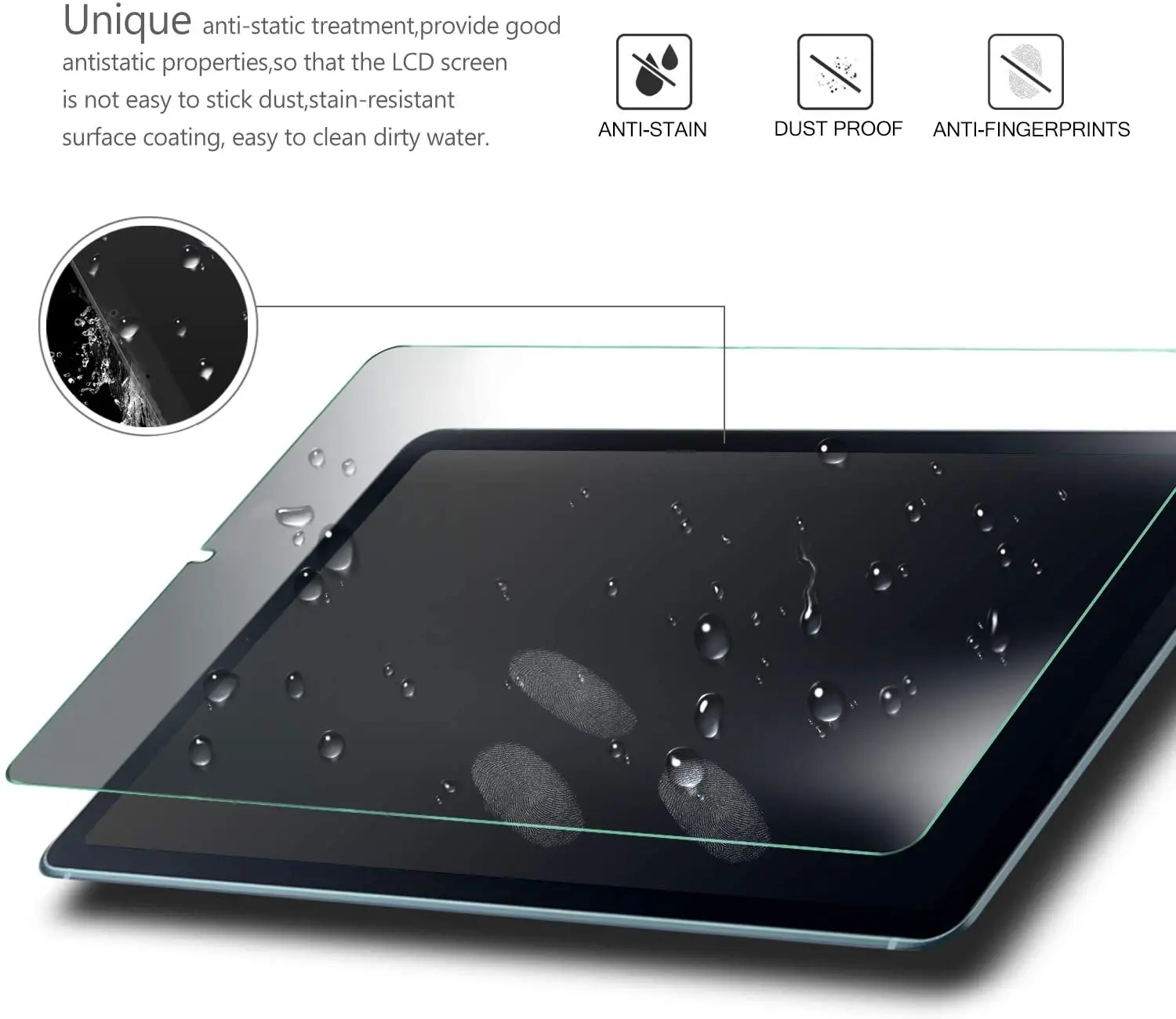 For Samsung Galaxy Tab S6 Lite P610/P615 10,4 Tommer - 9H Tablet Skærm Protektor Beskyttende Film Anti Fingerprint Hærdet Glas 4