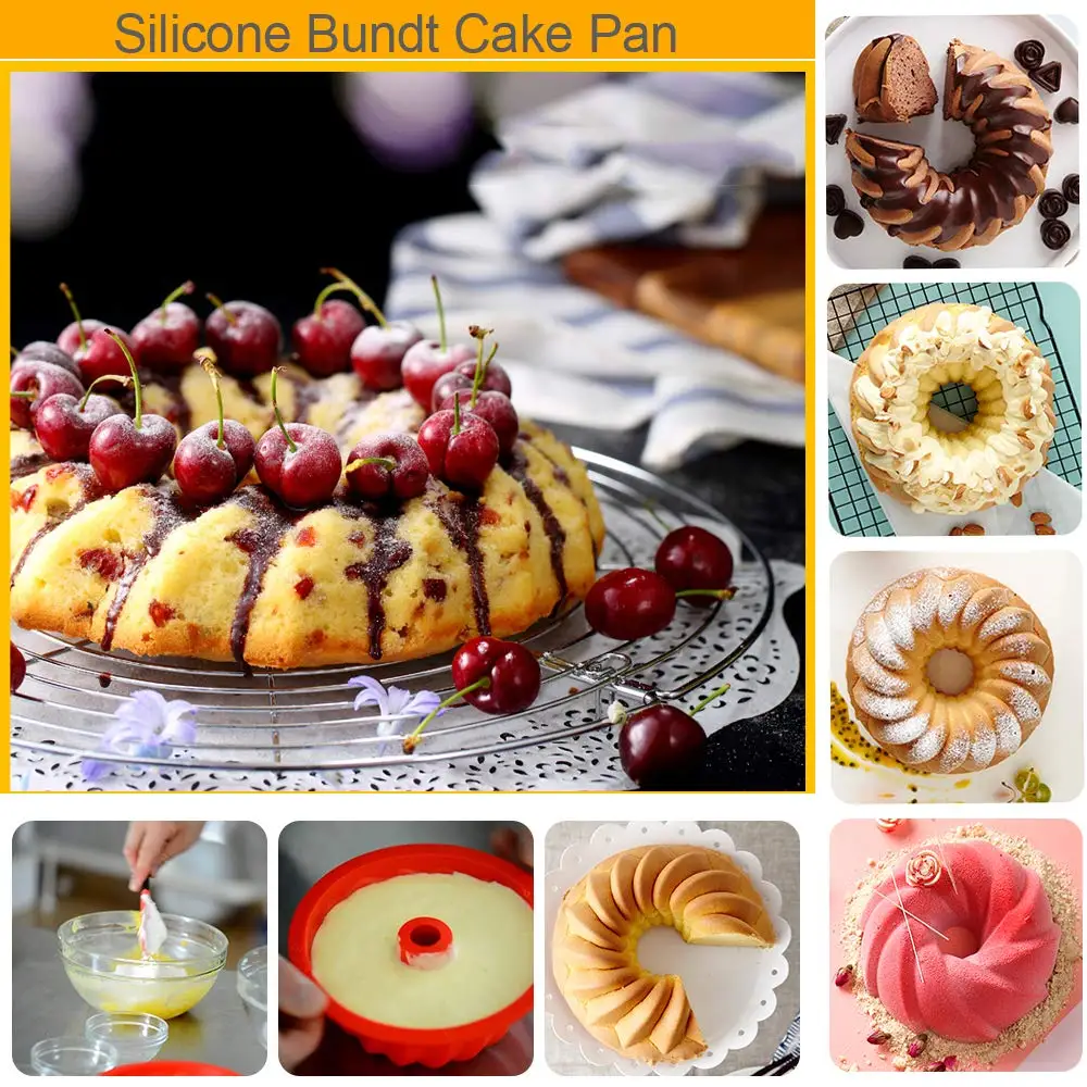 Silikone Kage Formen Rund Kage, Muffin Pan Cupcake Bage Forme Køkken Madlavning Bageforme DIY Kage, Wienerbrød Udsmykning Værktøjer 1