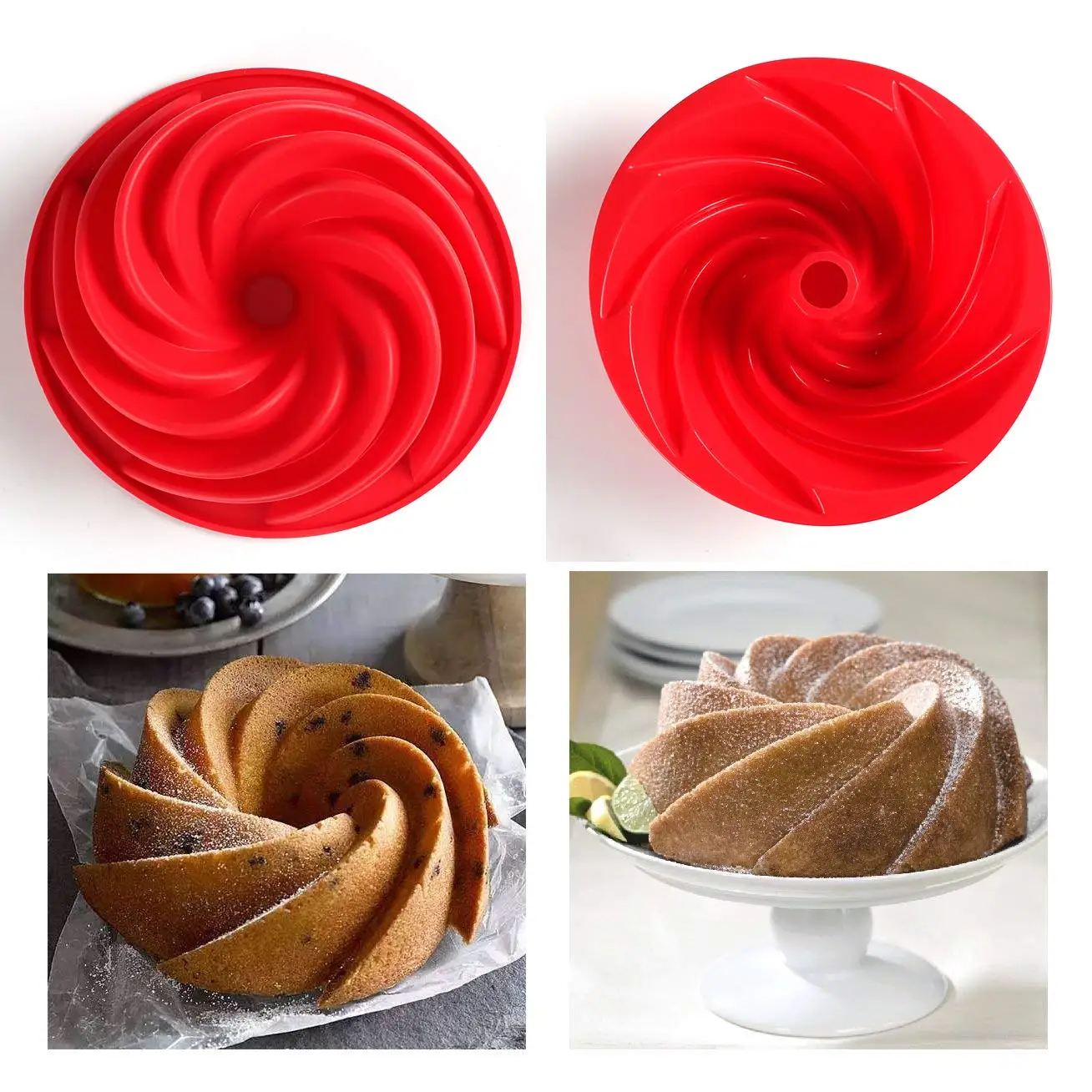 Silikone Kage Formen Rund Kage, Muffin Pan Cupcake Bage Forme Køkken Madlavning Bageforme DIY Kage, Wienerbrød Udsmykning Værktøjer 5