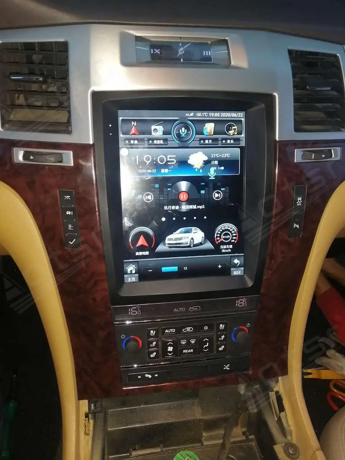 AOTSR For Cadillac Escalade 2006+ Android 10.0 Tesla stil Lodret Skærm Bil GPS Navigation, Multimedie-Afspiller Radio Carplay 5