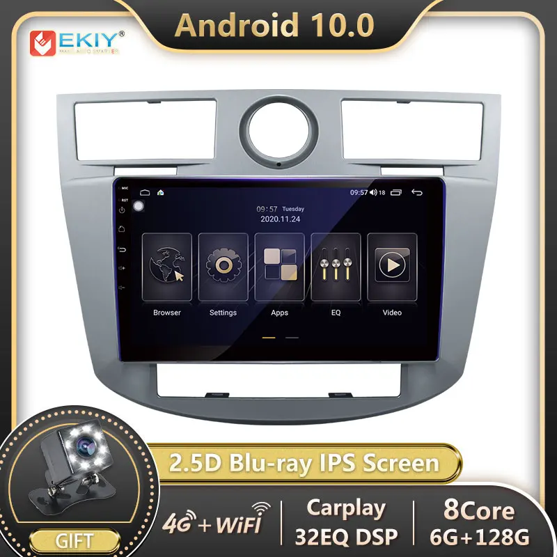EKIY Blu-ray-IPS DSP 6G 128G For Jeep, Chrysler Sebring 2008 Android 10 Bil Radio Mutimedia Afspiller Navigation GPS Stereo 2 Din BT 3