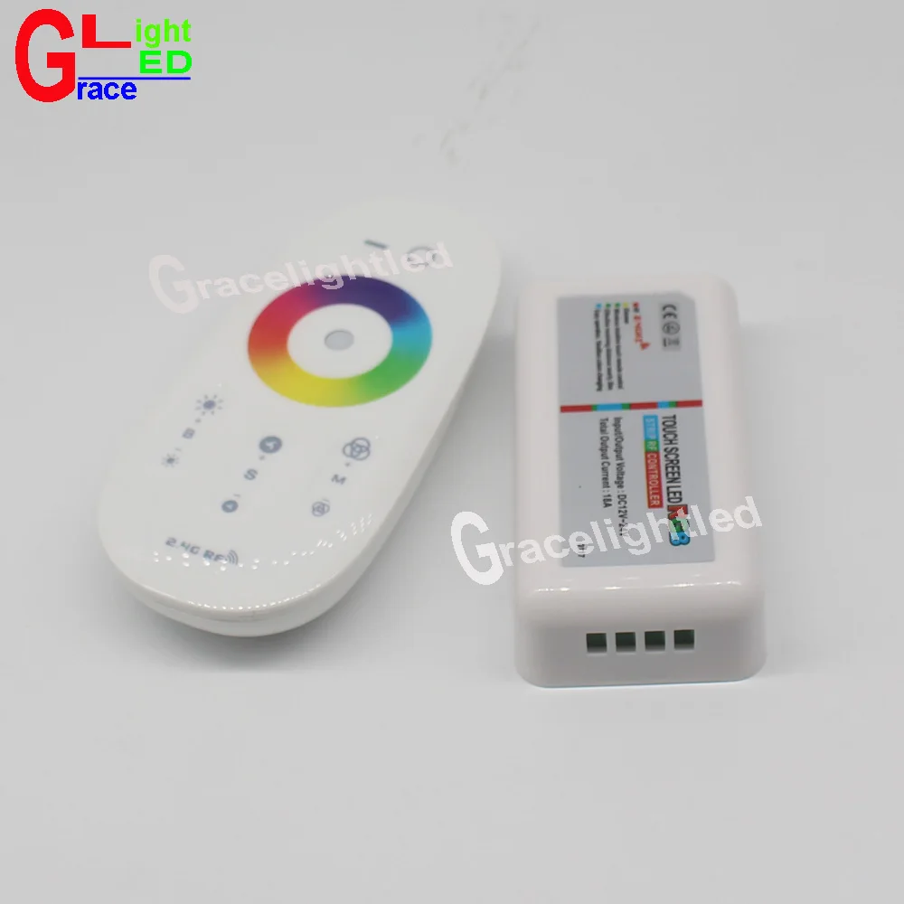 2,4 G RGB LED Controller 3Channels 18A DC12-24V Touch Screen Remote Control for 5050 3528 RGB LED Strip light 0