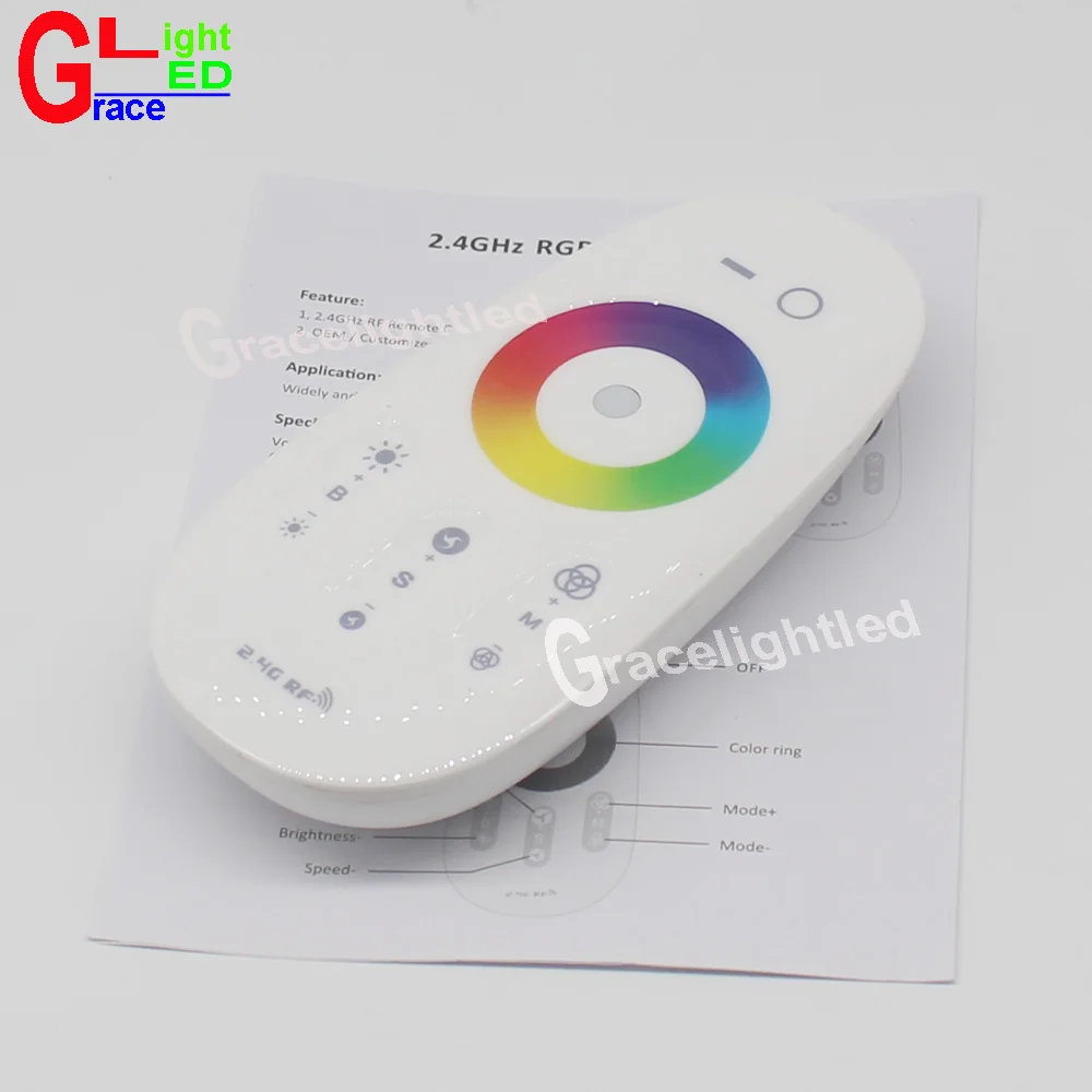 2,4 G RGB LED Controller 3Channels 18A DC12-24V Touch Screen Remote Control for 5050 3528 RGB LED Strip light 2