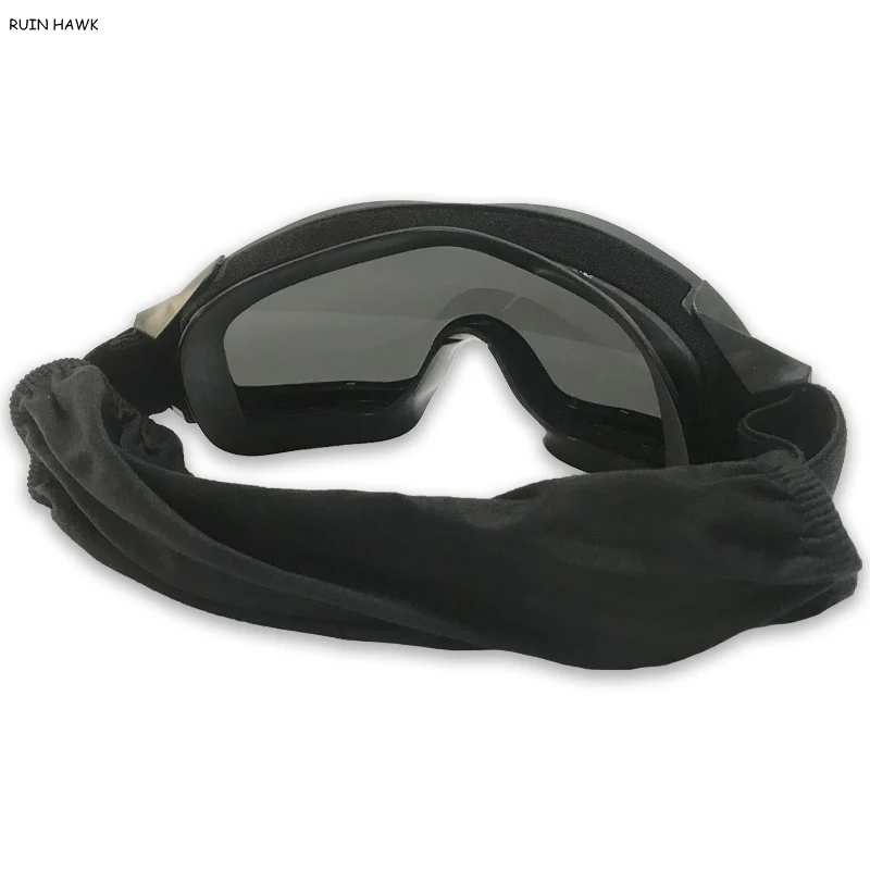 Taktisk UV-Beskyttelsesbriller, Vindtæt Sport Beskyttelsesbriller, Anti-Tåge Airsoft Jagt Skydning Beskyttende Militære Bekæmpelse af Briller Briller 3 Linse 3